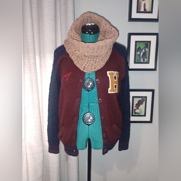 Hand Crafted Lacy Mauve Tan Crochet Cowl / Neckwarmer NEW - Picture 7 of 10